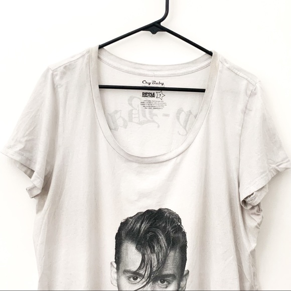 Ripple Junction Johnny Depp Cry Baby Scoopneck T-shirt - Plus Size - Picture 4 of 9